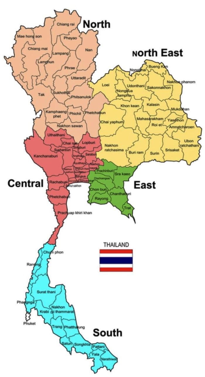 karten von Thailand